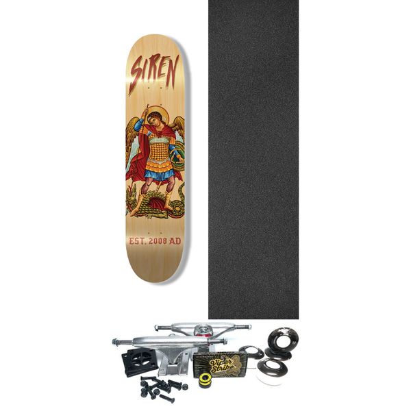 Siren Skateboards Crushed Skateboard Deck - 8" x 32" - Complete Skateboard Bundle